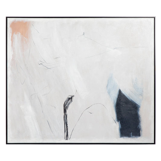 Soft Neutral Abstract Oil Canvas – 140 × 120 cm – view 1