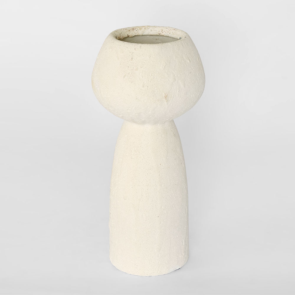 Sculptural Chalk Terracotta Vase – Small – view 2