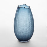 Textured Blue Glass Vase – Large – view 1