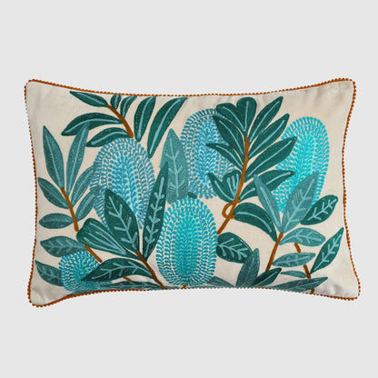 Botanical Embroidered Cushion – 40 × 60 cm – view 1