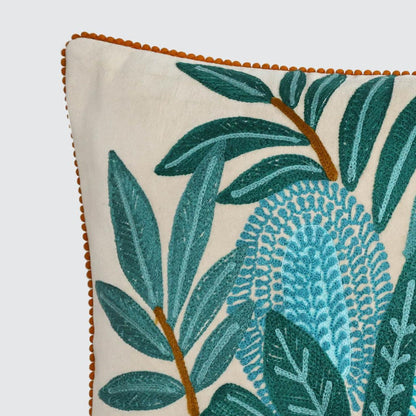 Botanical Embroidered Cushion – 40 × 60 cm – view 2