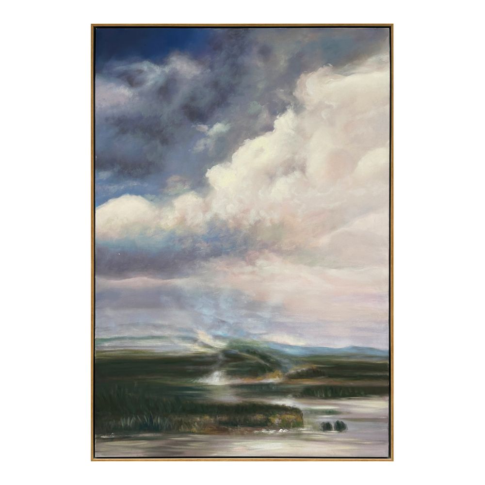 Soft Marsh Landscape Oil Canvas – 90 × 130 cm – view 1