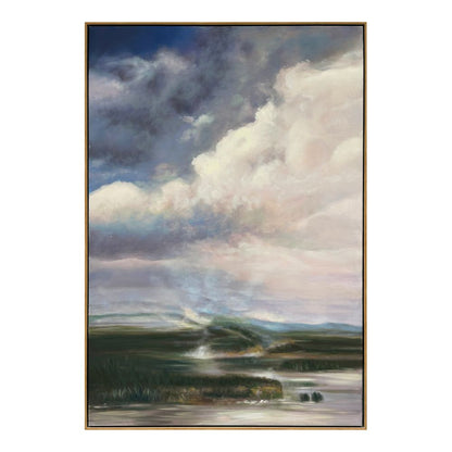 Soft Marsh Landscape Oil Canvas – 90 × 130 cm – view 1