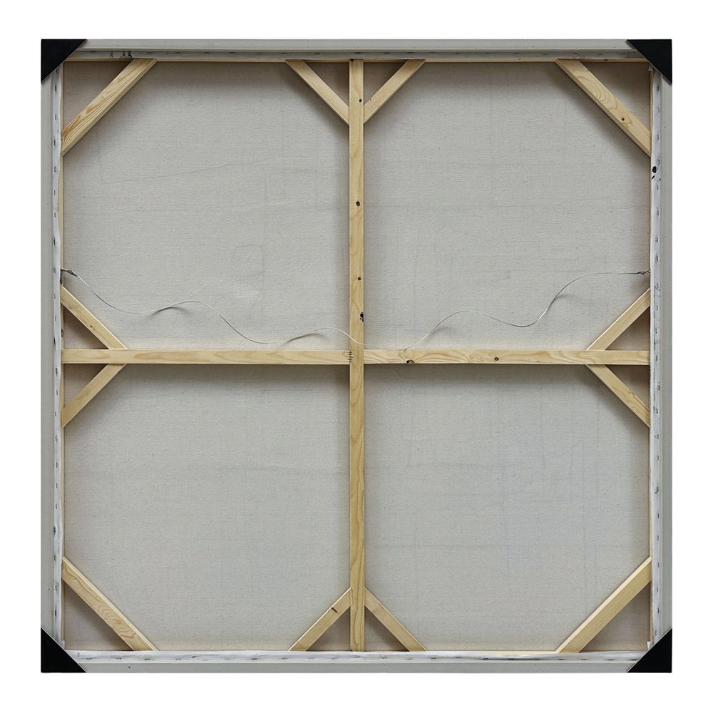 Charcoal Geometry Oil Canvas – 140 cm Square – view 8