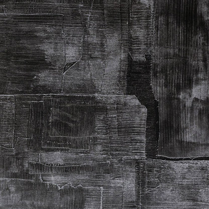 Charcoal Geometry Oil Canvas – 140 cm Square – view 3
