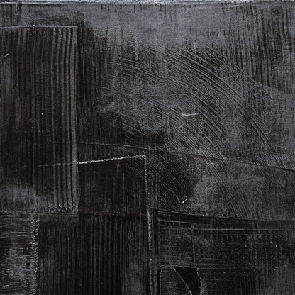 Charcoal Geometry Oil Canvas – 140 cm Square – view 6