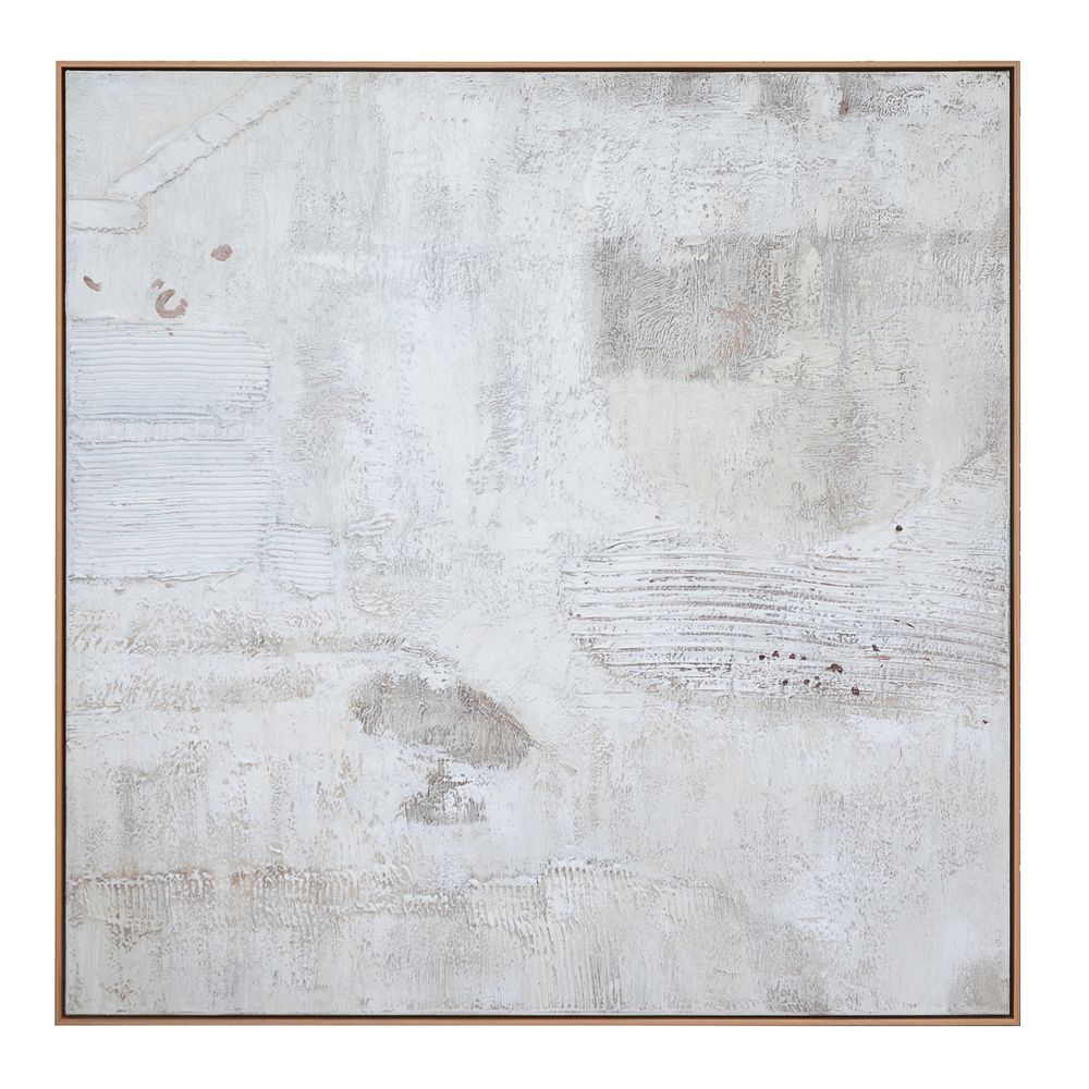 Quiet Ivory Texture Oil Canvas – 120 cm Square – view 1
