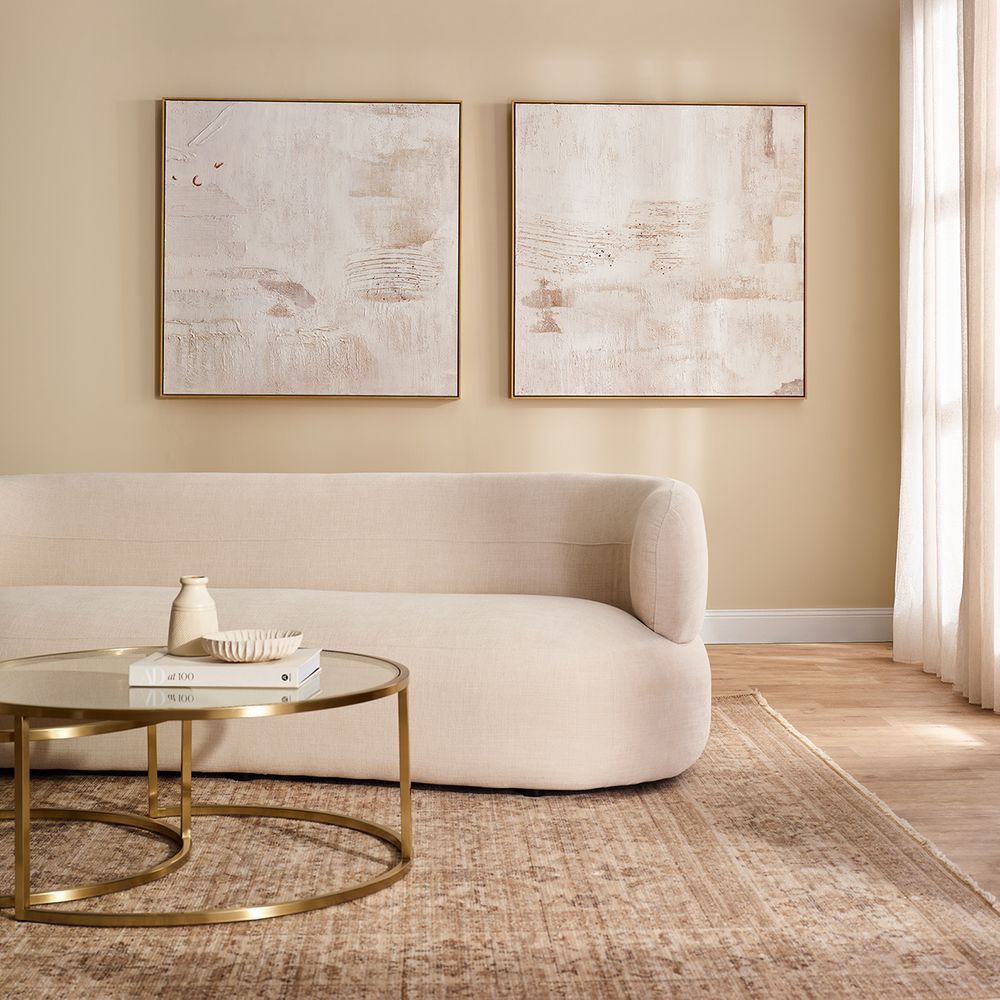 Quiet Ivory Texture Oil Canvas – 120 cm Square – view 5
