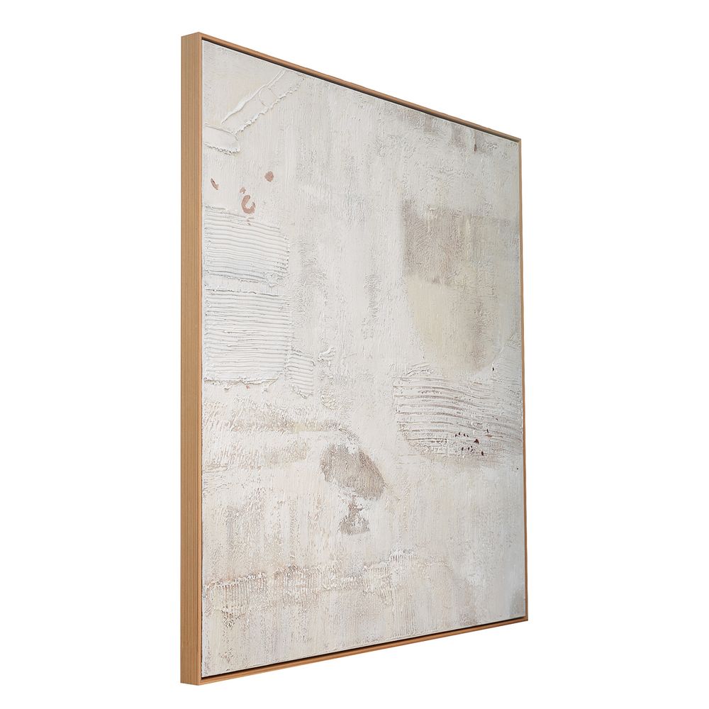 Quiet Ivory Texture Oil Canvas – 120 cm Square – view 6