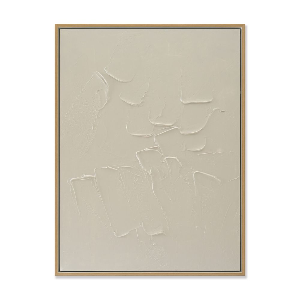 Quiet Texture Neutral Framed Canvas – 125 × 95 cm – view 3