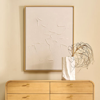 Quiet Texture Neutral Framed Canvas – 125 × 95 cm – view 2