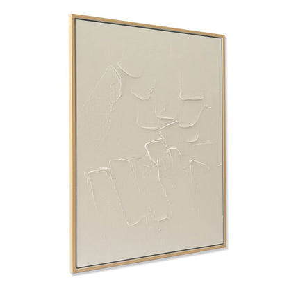 Quiet Texture Neutral Framed Canvas – 125 × 95 cm – view 1