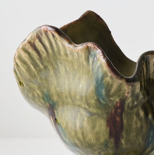 Gathered Texture Decorative Vase – 19 cm – view 1